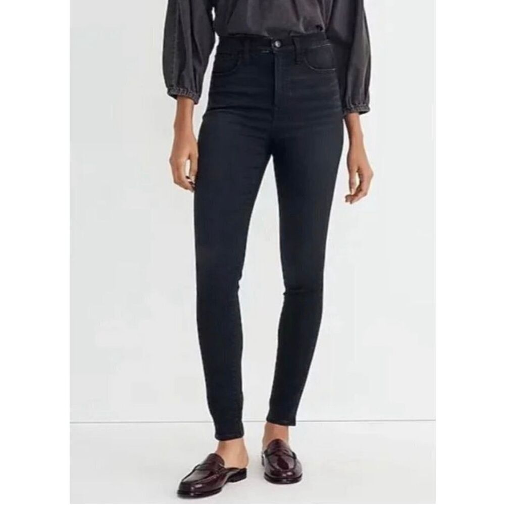 Madewell 11” High Rise Skinny Black Jeans 27 Tall
